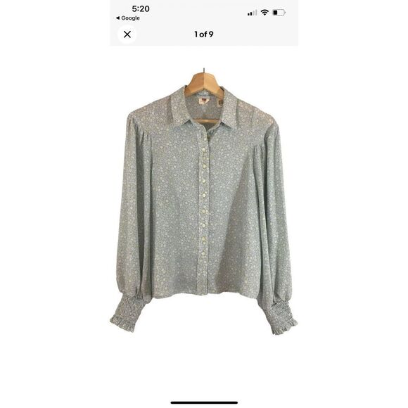 Levi’s Nora Floral Button Up Cottagecore Blouse Medium - Picture 1 of 8